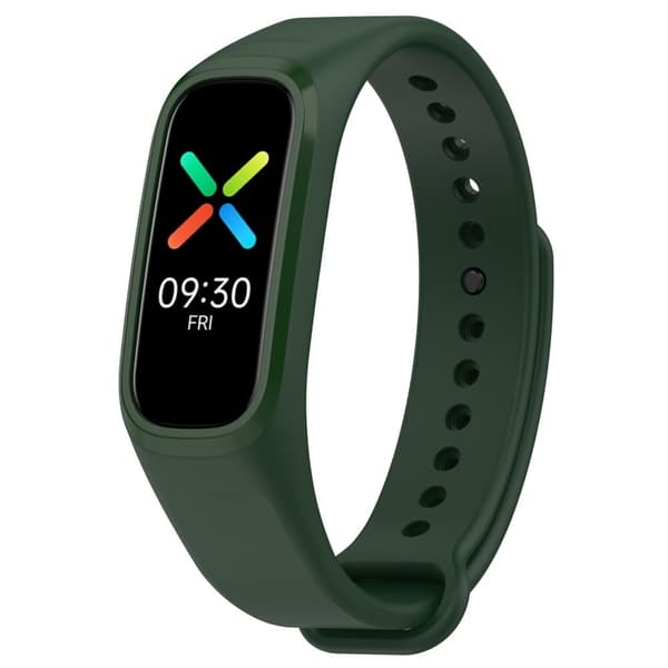 Oppo Band silikoni rannekello - Mustanvihreä Green