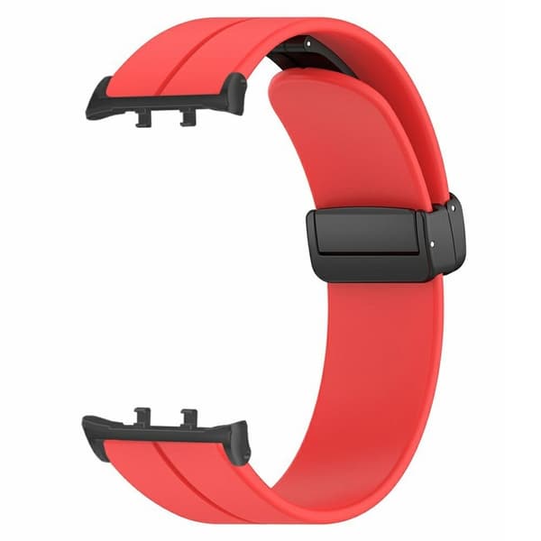 Honor Watch 5 Armband Silikonklockarmband med Magnetiskt Fällbart Lås - Röd Röd