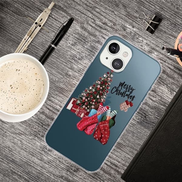 Juleveske til iPhone 14 - Julepyjamas Red