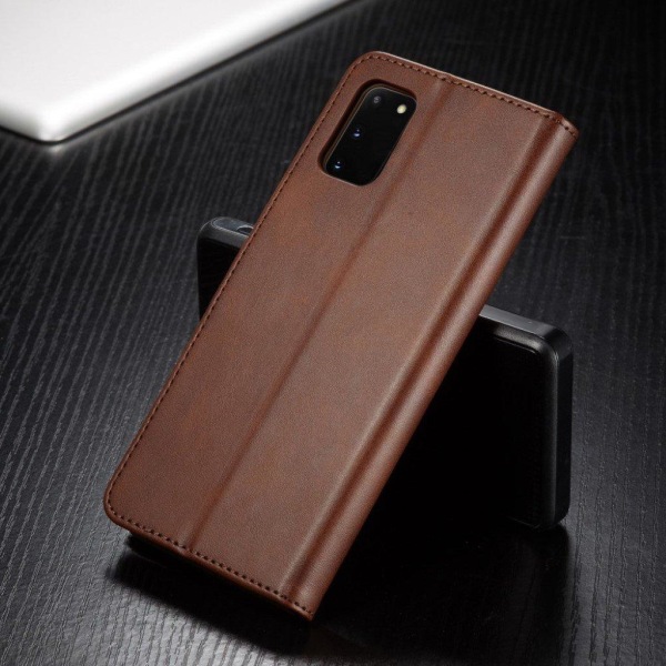 LC.IMEEKE Samsung Galaxy A41 Flip kotelot - Kahvi Brown