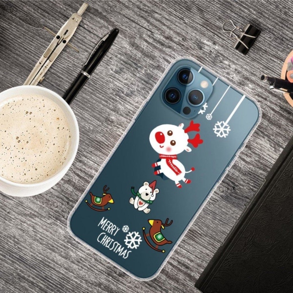Christmas iPhone 12 Pro Max case - Elk and Bear Multicolor