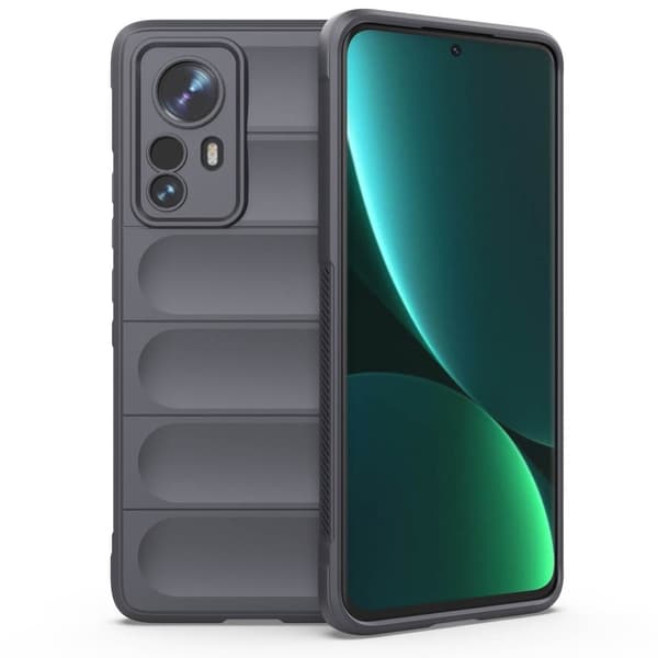 Mjukt greppformat Xiaomi 12S Pro / Xiaomi 12 Pro skal - Silver/Grå Silvergrå