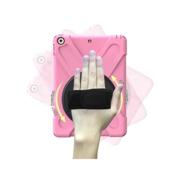iPad (2018) X-Muotoinen 360 Asteen Käännettävä Hybriidi Taksuoja Pink