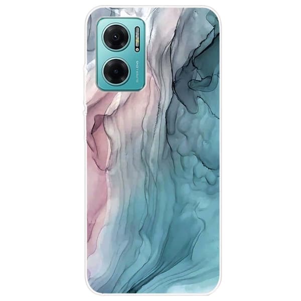 Marmormotiv Xiaomi Redmi Note 11E skal - Rosa/Blå Marmor multifärg
