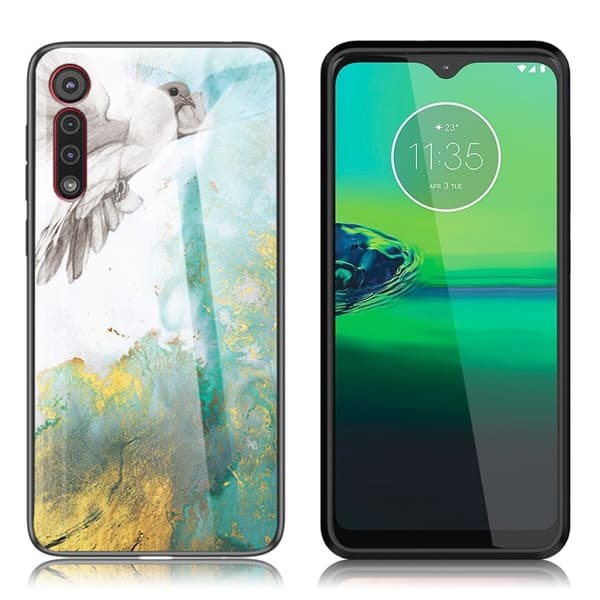 Fantasy Marmor Motorola Moto G8 Play skal - Flygande Duva multifärg