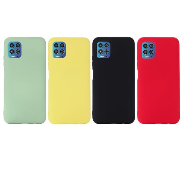 Matte Liquid Silikone Cover til Motorola Moto G100 - Sort Black