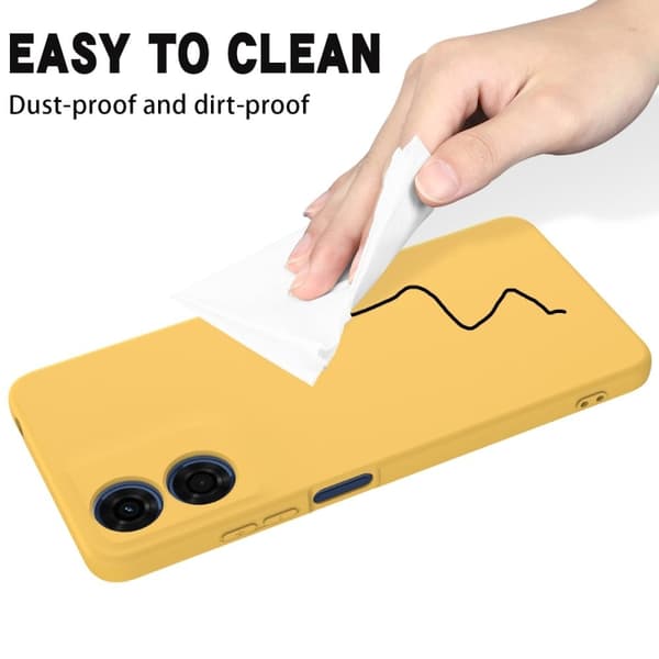 Matte Liquid Motorola Moto E14 silikone cover - Gul Yellow