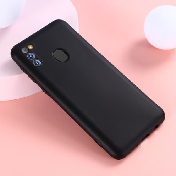 Matte Liquid Samsung Galaxy M21 2021 silikone cover - Sort Black