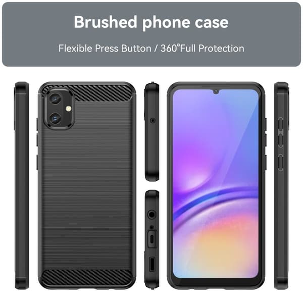 Carbon Flex Etui Samsung Galaxy A05 - Svart Black
