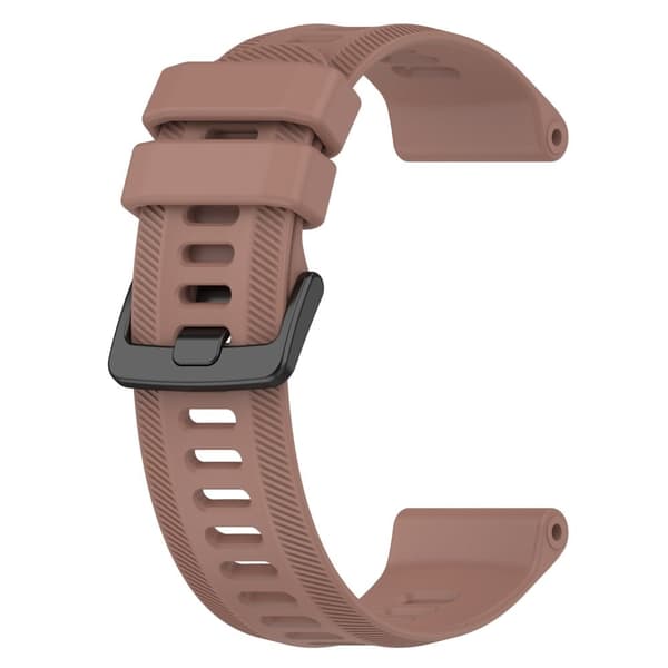 Klockarmband i silikon med twilldesign för Garmin-klocka - Kaffe Brun