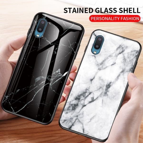 Fantasy Marble Samsung Galaxy A02 Cover - Hvid Marmor White