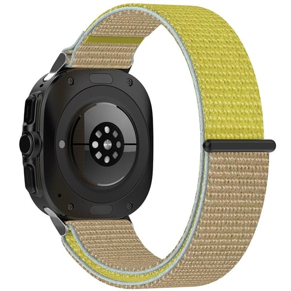 Samsung Galaxy Watch Ultra 47mm Nylon Watch Strap Adjustable Wrist Band Replacement - Camel Black