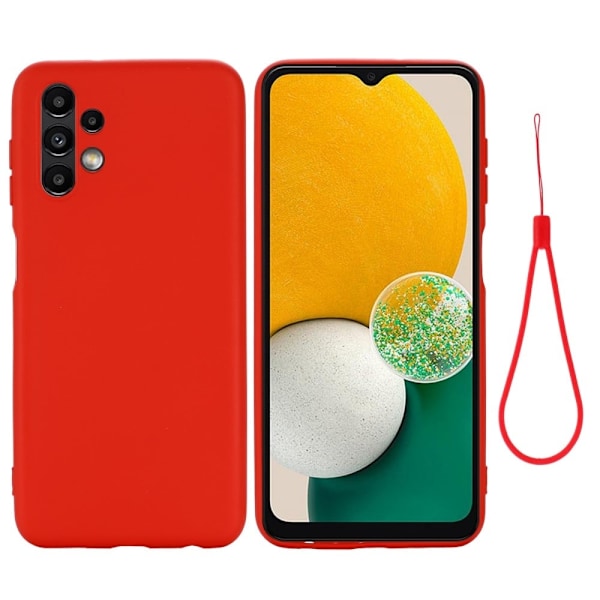 Matt Samsung Galaxy A13 4G skal av flytande silikon - Röd Röd