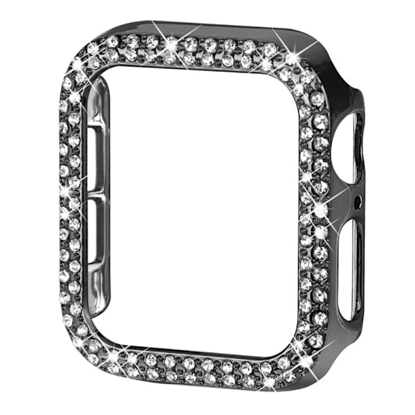 Apple Watch (45 mm) skyddsfodral med strassdekor - Grå Silvergrå