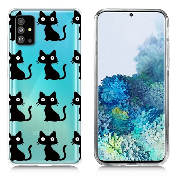Deco Samsung Galaxy S20 Plus kotelot - Musta Kissa Black