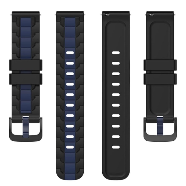 Omega Joint Mission MoonSwatch dual color silicone watch strap - Svart