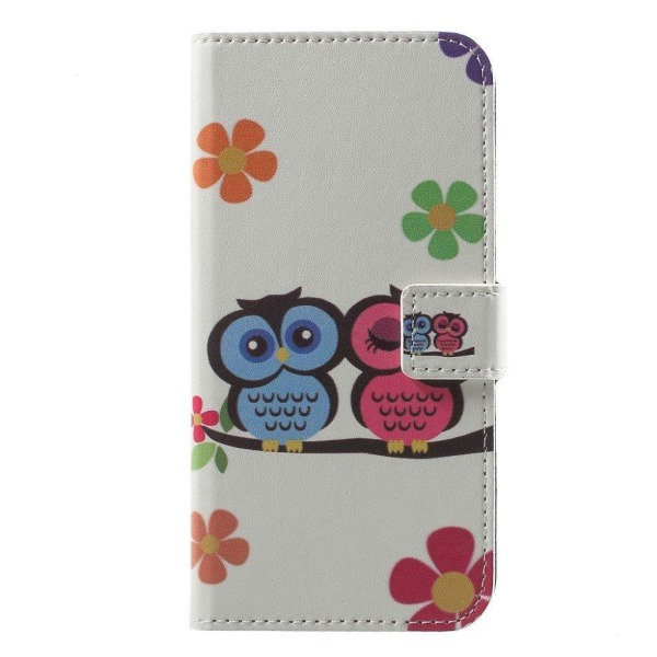 LG K4 2017 Owl stil PU læder flip taske - Owl Lovers White