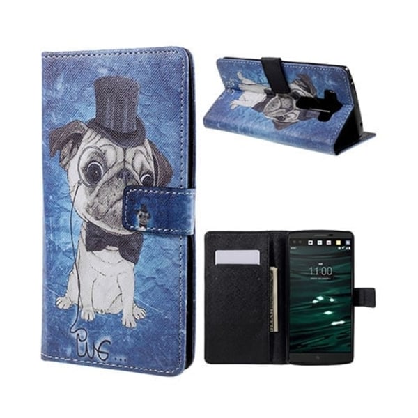 Ancher etui til LG V10 - Mops Multicolor