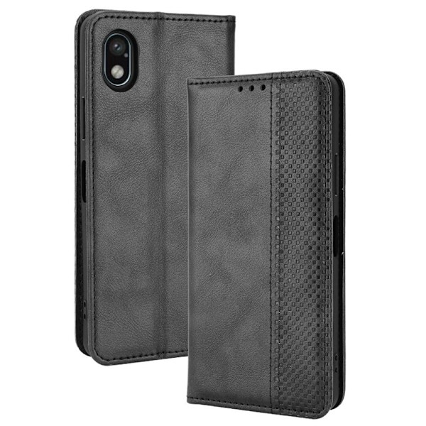 Bofink Vintage läder Sony Xperia Ace III fodral - Svart Svart