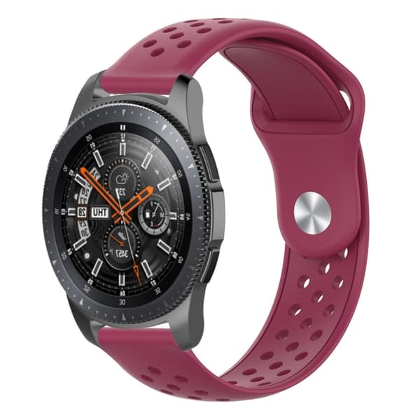 22mm Samsung Galaxy Watch (46mm) silikone Urrem - Vinrød Red