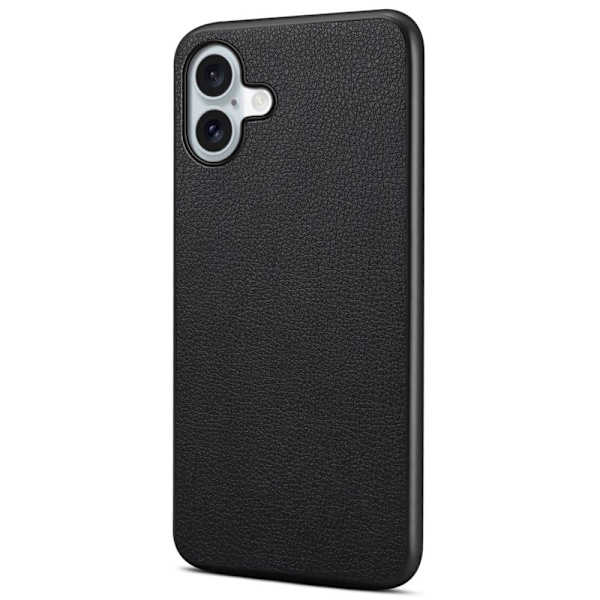 Mat og elegant tekstureret iPhone 16 Plus cover - Sort Black