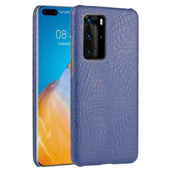 Croco Cover - Huawei P40 - Blå Blue