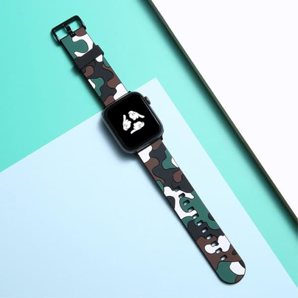 Apple Watch (45mm) cool camouflage silikone urrem - Camouflage Brun Brown