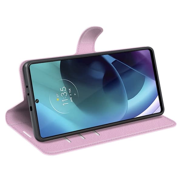 Classic Motorola Moto G71 5G Flippetui - Rosa Pink