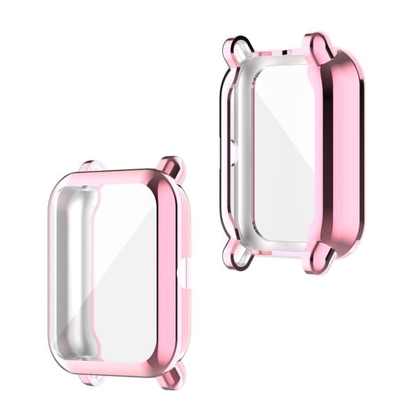 Gennemsigtig, holdbar ramme til Amazfit-enheder Pink