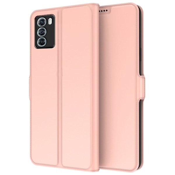 Smidigt och tunt PU-läder Motorola Edge S30 fodral - Rosa Rosa