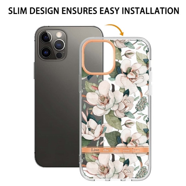 Supertunt och tåligt mjukfodral för iPhone 12 Pro Max - Grön Gardenia Grön