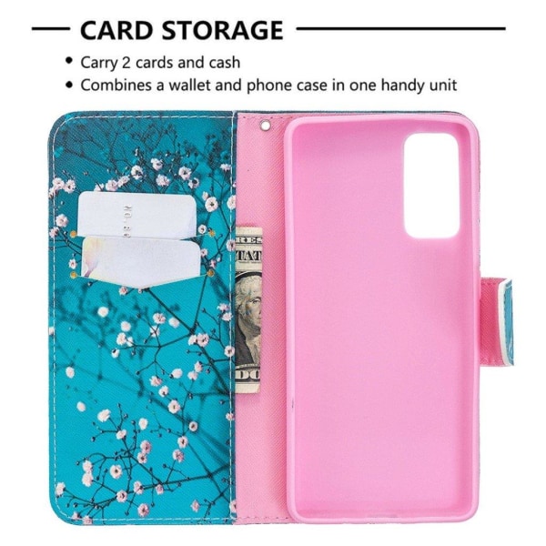 Wonderland Samsung Galaxy S20 Fe 5g / S20 Fe Flip Etui - Blomst Grene Pink