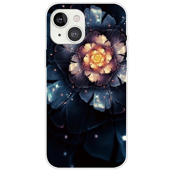 Deco iPhone 14 deksel - Gylden Blomst Black