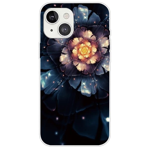 Deco iPhone 14 skal - Gyllene Blomma Svart