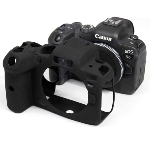 Silikonikotelo Canon EOS R6 - Musta Black