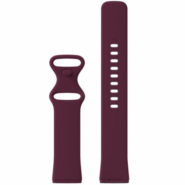 Fitbit Versa 3 / Sense silikon klockarmband - Burgundy Size: S Lila