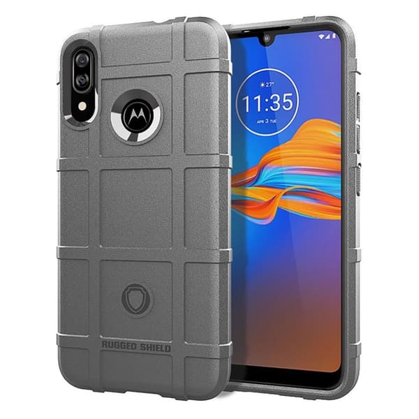Rugged Shield Motorola Moto E6 Plus deksel - Grå Silver grey