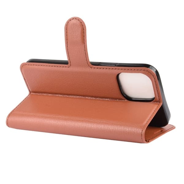 Classic iPhone 12 Pro / iPhone 12 flip etui - Brun Brown