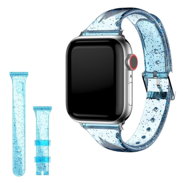 Apple Watch Series 6 / 5 40mm glitter-tyylinen ranneke - Sininen Blue