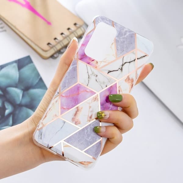 Marble Samsung Galaxy A72 5G Etui - Multi-color Trapezoid Multicolor