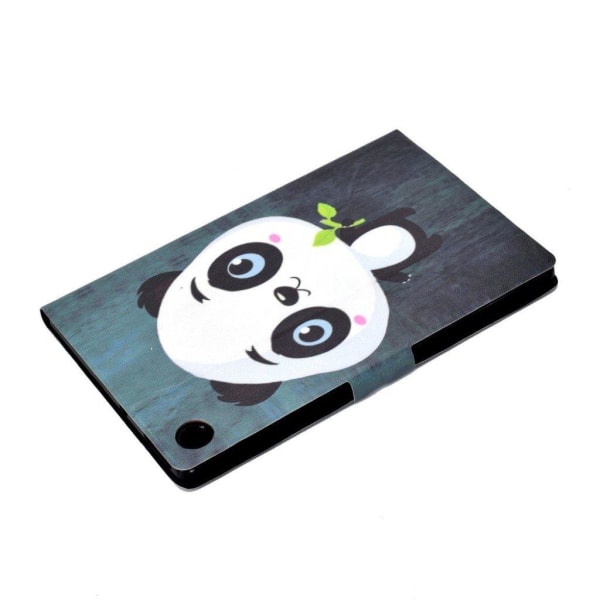 Lenovo Tab M10 FHD Plus cool pattern leather flip case - Panda Multicolor