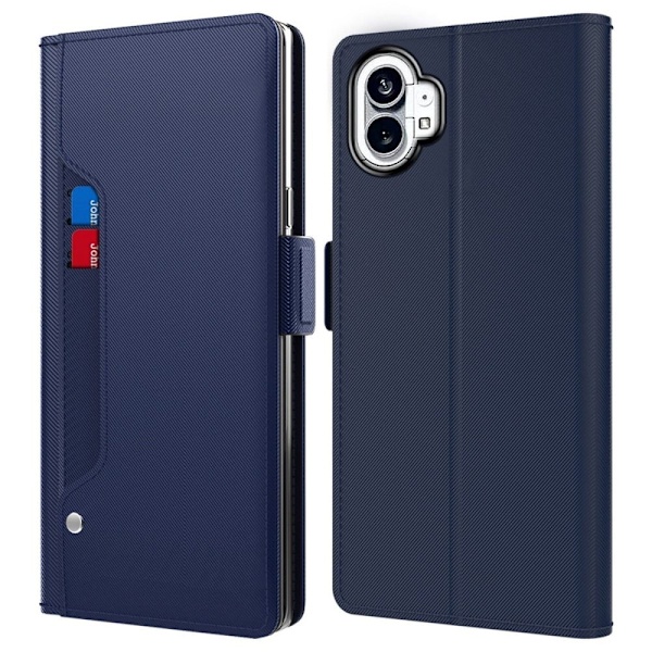 Phone Etui med Make-up Mirror og Slick Design til Nothing Phone (1) - Blå Blue