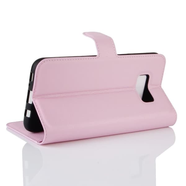 Samsung Galaxy S8 stilfuldt læder-etui - Lyserød Pink