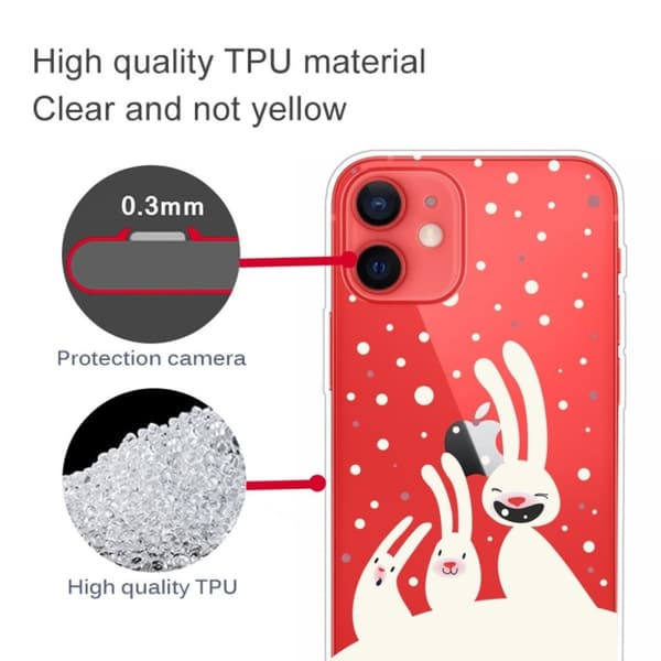 Joulu iPhone 12 Mini tapauksessa - Söpö Pupuja White