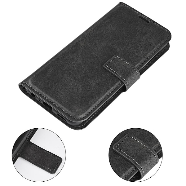 Lompakko Nahkakotelo For OnePlus 10 Pro - Musta Black