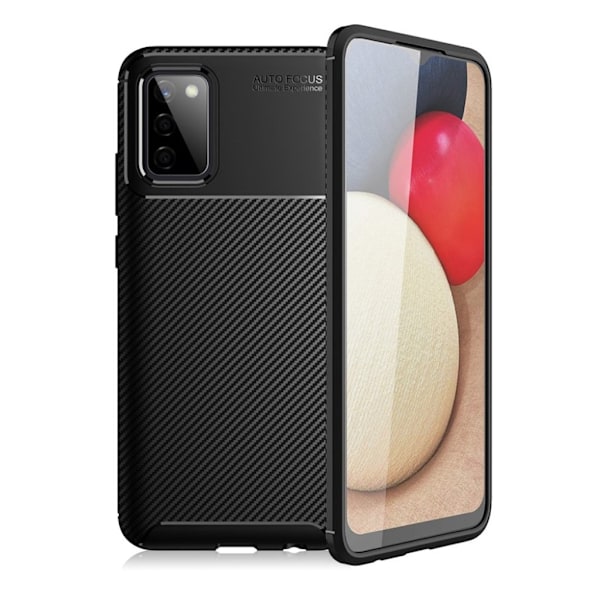 Carbon Shield Samsung Galaxy A02s Etui - Sort Black