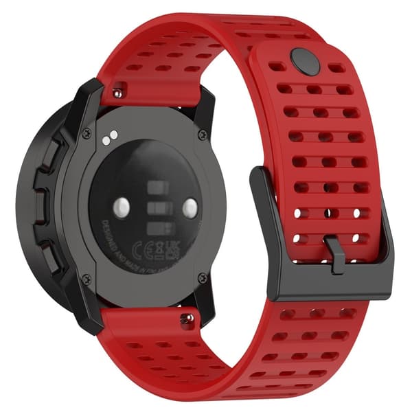 22mm silikoniranneke Suunton kelloon - Punainen Red
