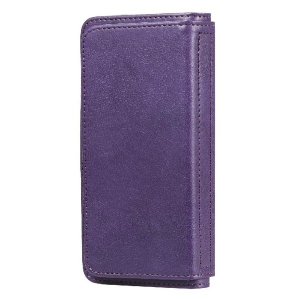 iPhone Xs / iPhone X etui med pung & 10 kortpladser – Lilla Purple