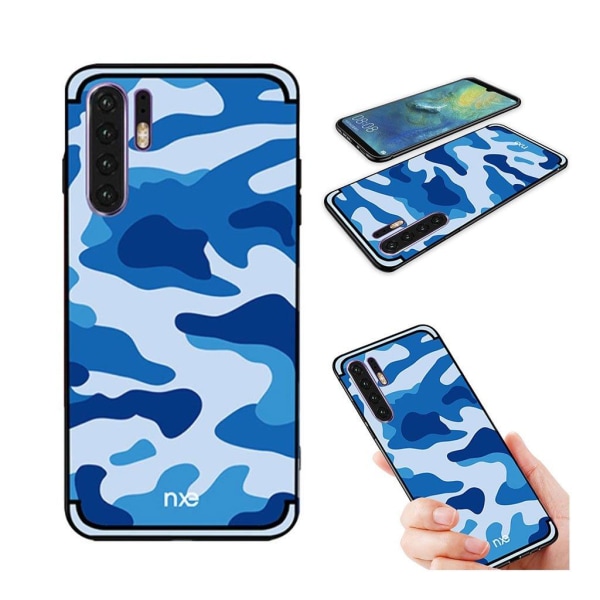 NXE Huawei P30 Pro camo-kuvioinen hybrid suojakotelo - Sininen Blue