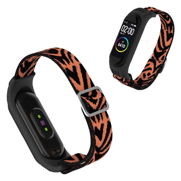 Xiaomi Mi Smart Band 6 / 5 nylonklokkebånd - Leopardstruktur Multicolor